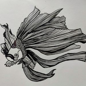 Line Art Wall Art Print on Canvas