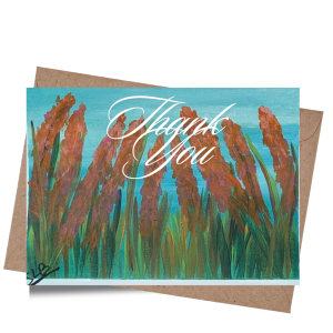 Thank you card - Red Flowers