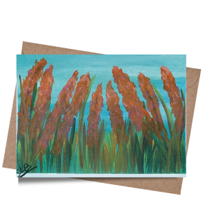 Blank Card - Red Flowers