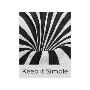 Printable Motivational Quote Line Wall Art - Keep it simple