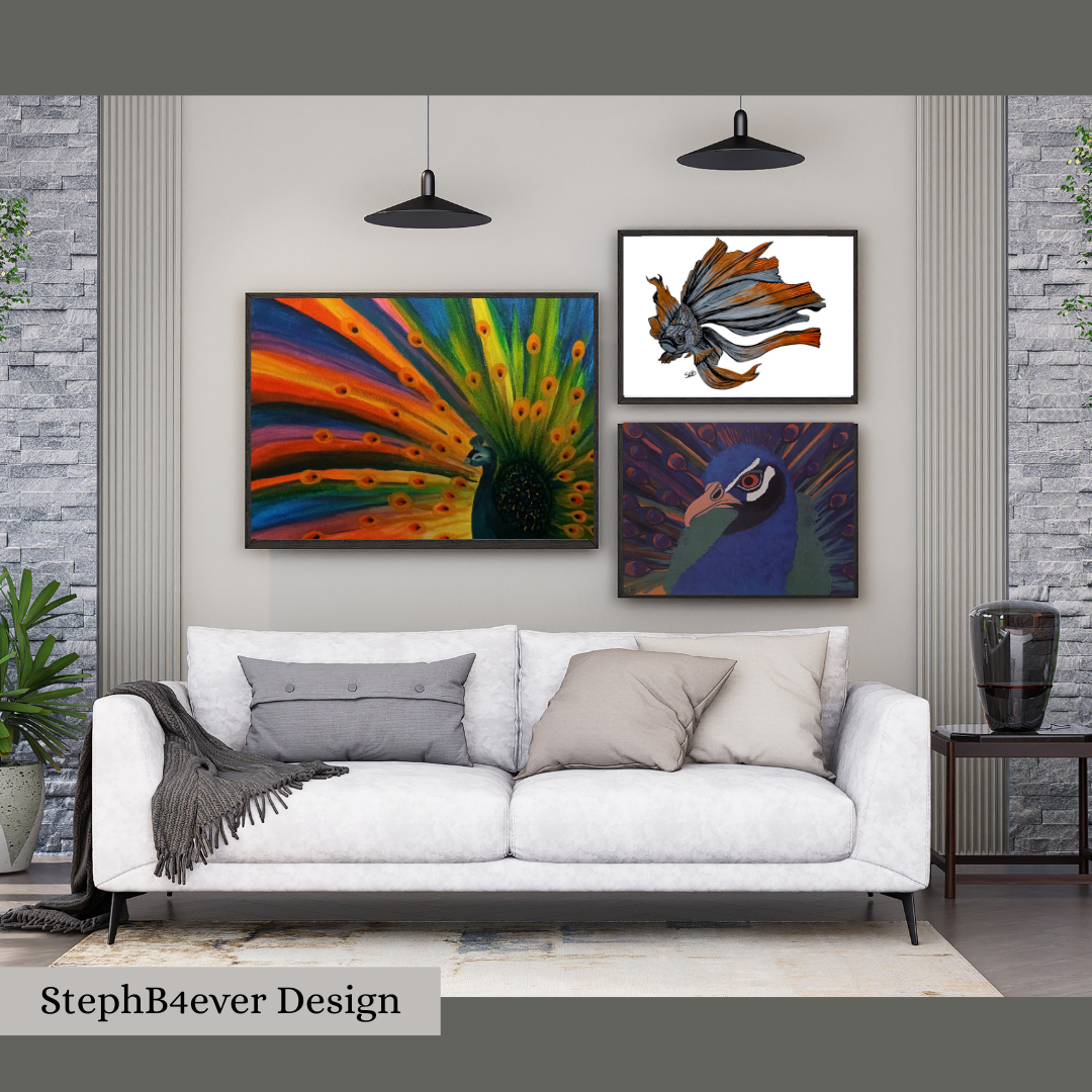 Wall Art on Canvas - Angry Peacock - Image 8
