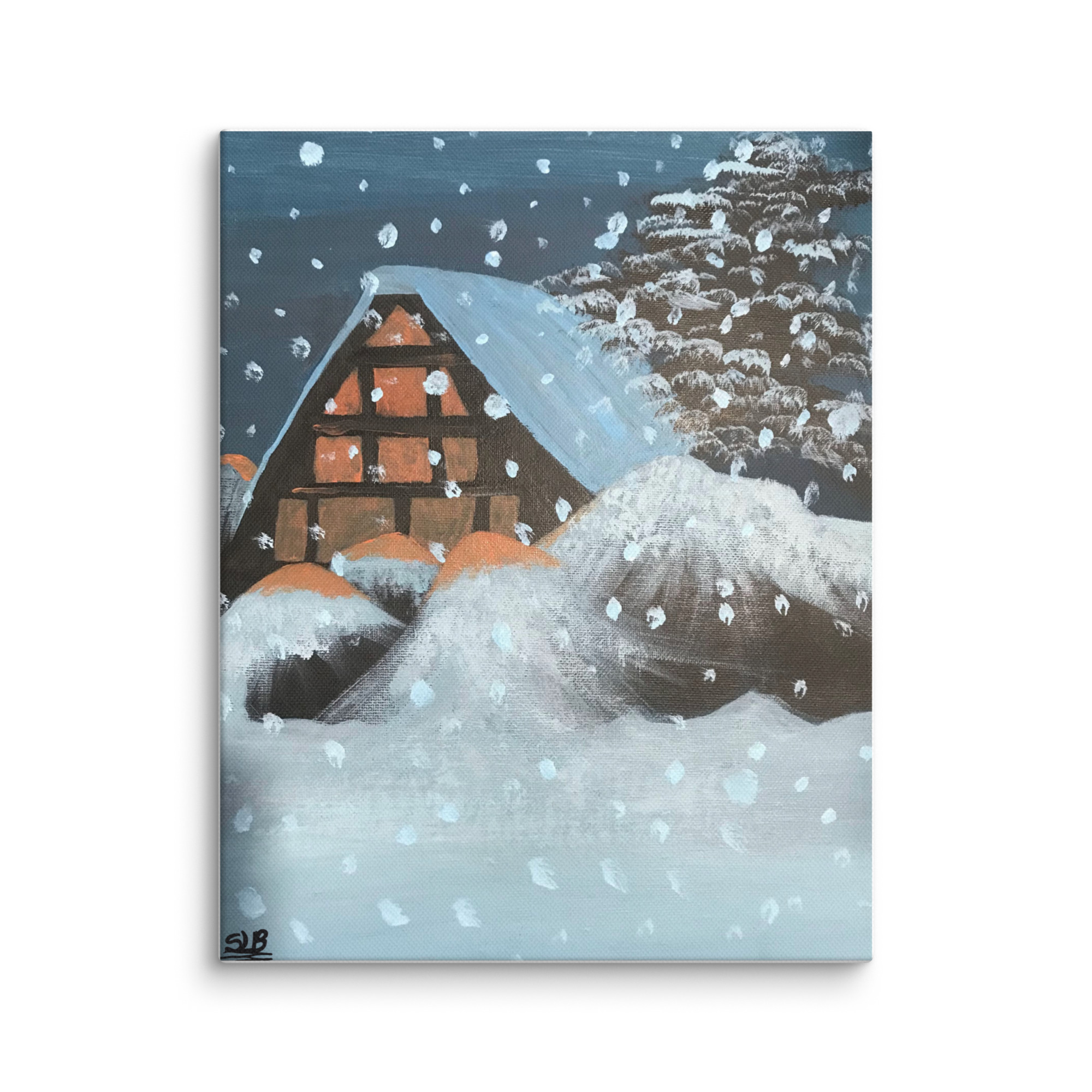 Wall Art on Canvas - Winter House - Image 3