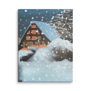 Wall Art on Canvas - Winter House