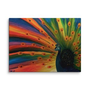 Wall art on Canvas - Peacock