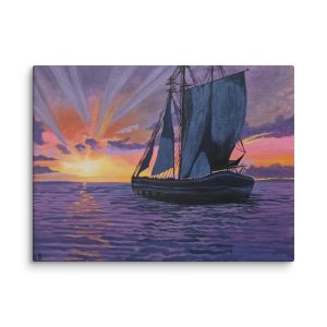 Wall Art on Canvas - Amethyst on the Water