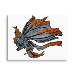 Wall Art on Canvas - Painted Carp