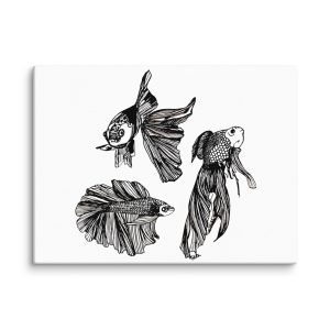 Wall Art on Canvas - Goldfishies