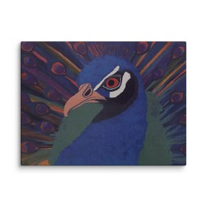 Wall Art on Canvas - Angry Peacock