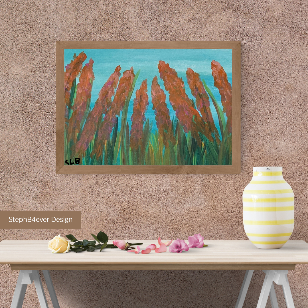 Wall Art on Canvas - Red Flowers - Image 9