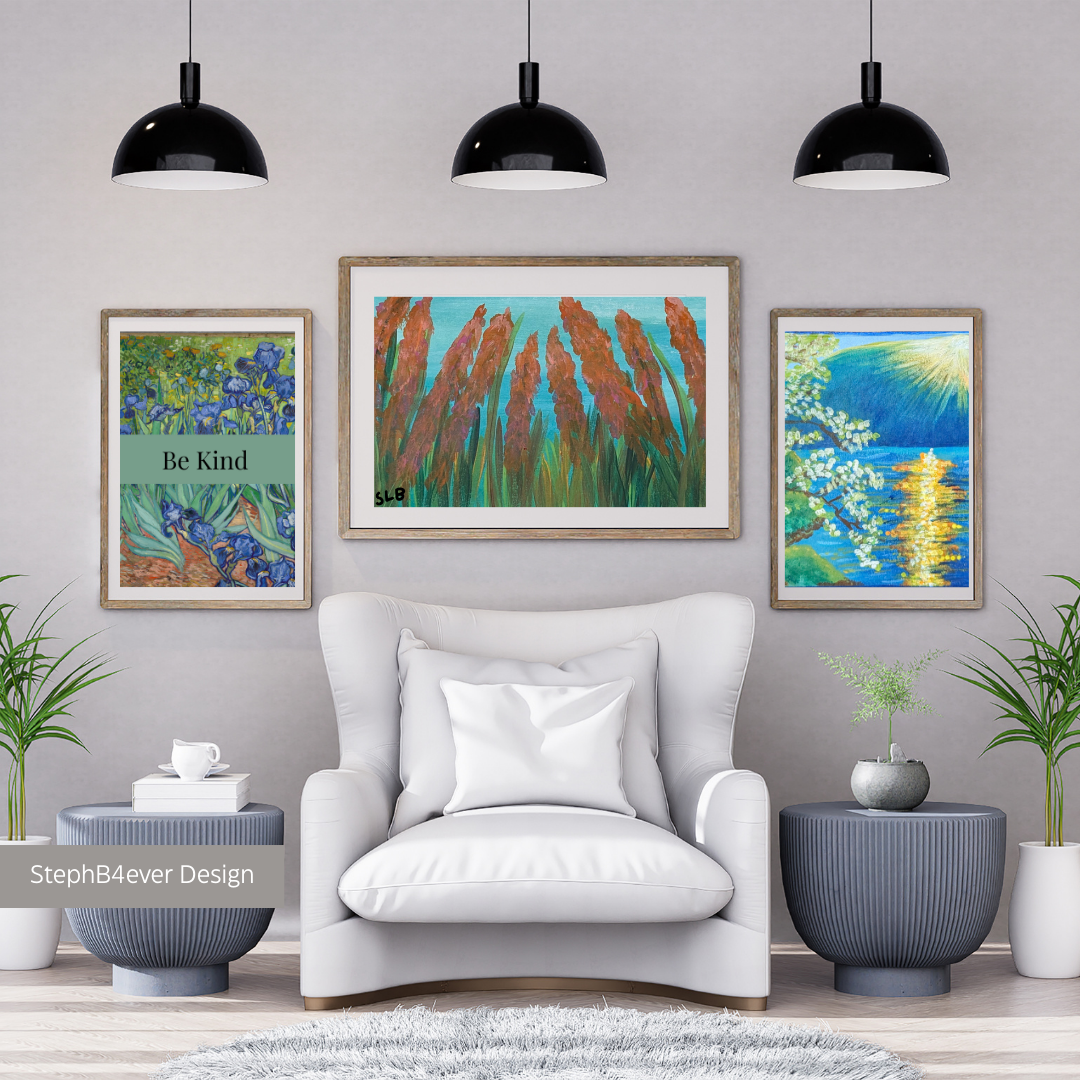 Wall Art on Canvas - Red Flowers - Image 6