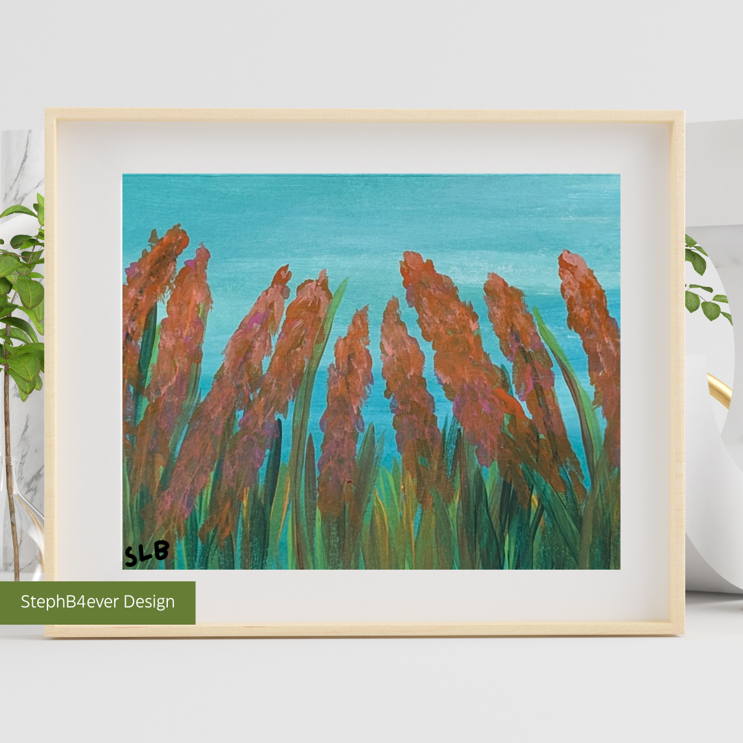 Wall Art on Canvas - Red Flowers - Image 2