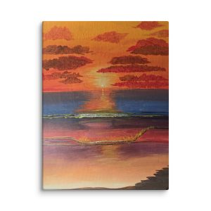 Wall Art on Canvas - Ocean Orange