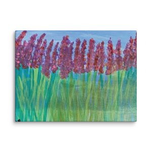Wall Art on Canvas - Field of Violets