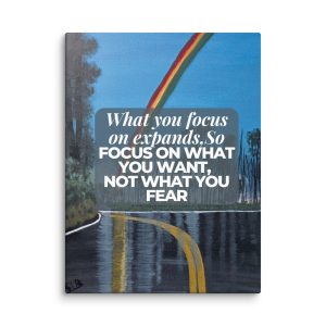 Motivational Quote Wall Art on Canvas - Focus Expands