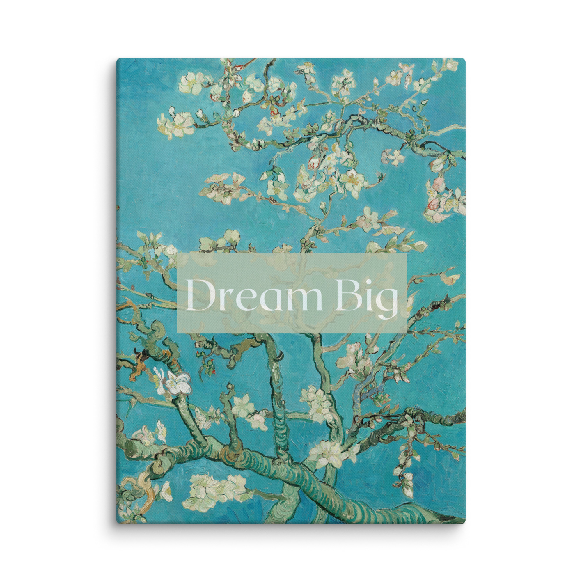Motivational Quote Vintage Wall Art on Canvas - Dream Big