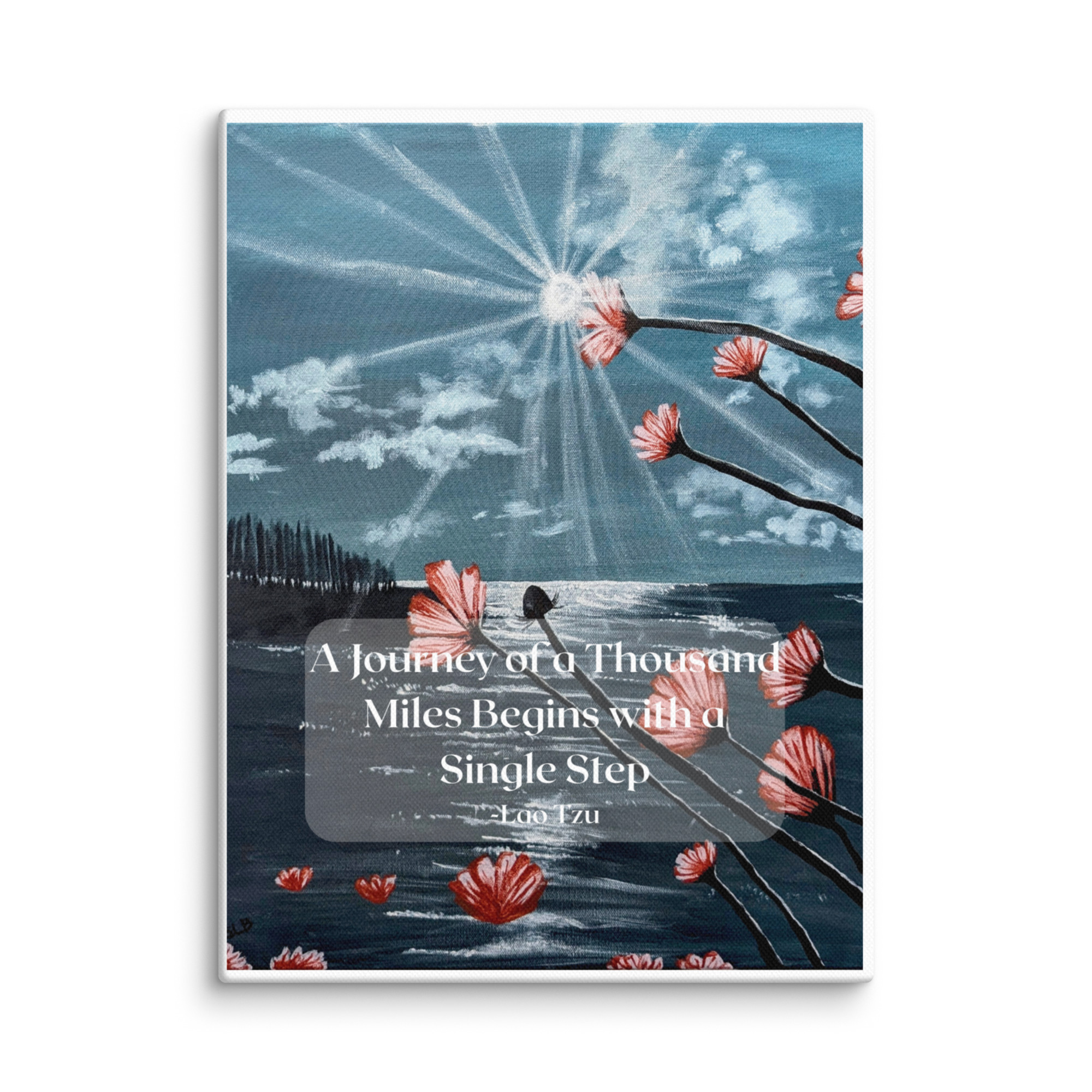 Motivational Quote Wall art on Canvas - A Journey