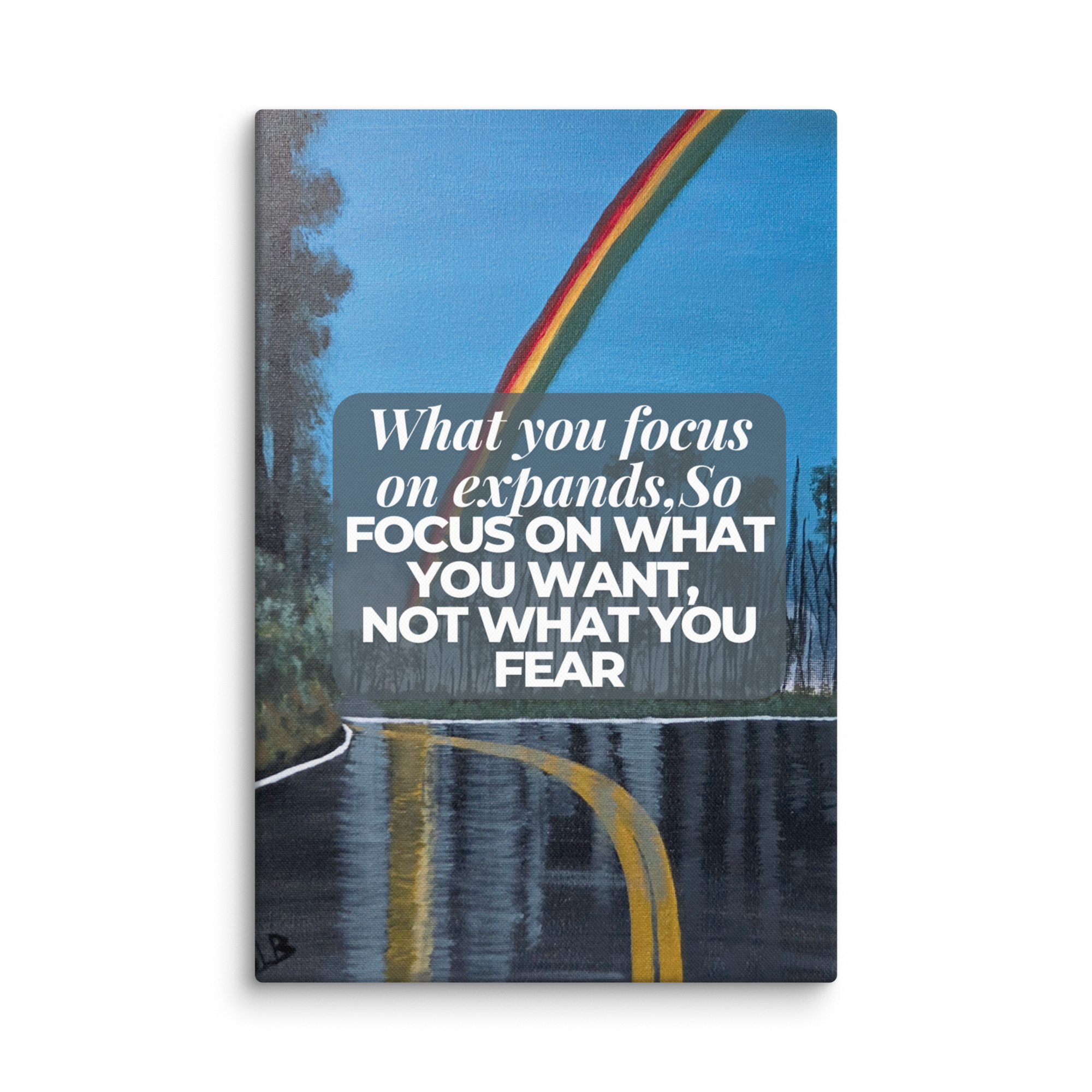 Motivational Quote Wall Art on Canvas - Focus Expands - Image 3