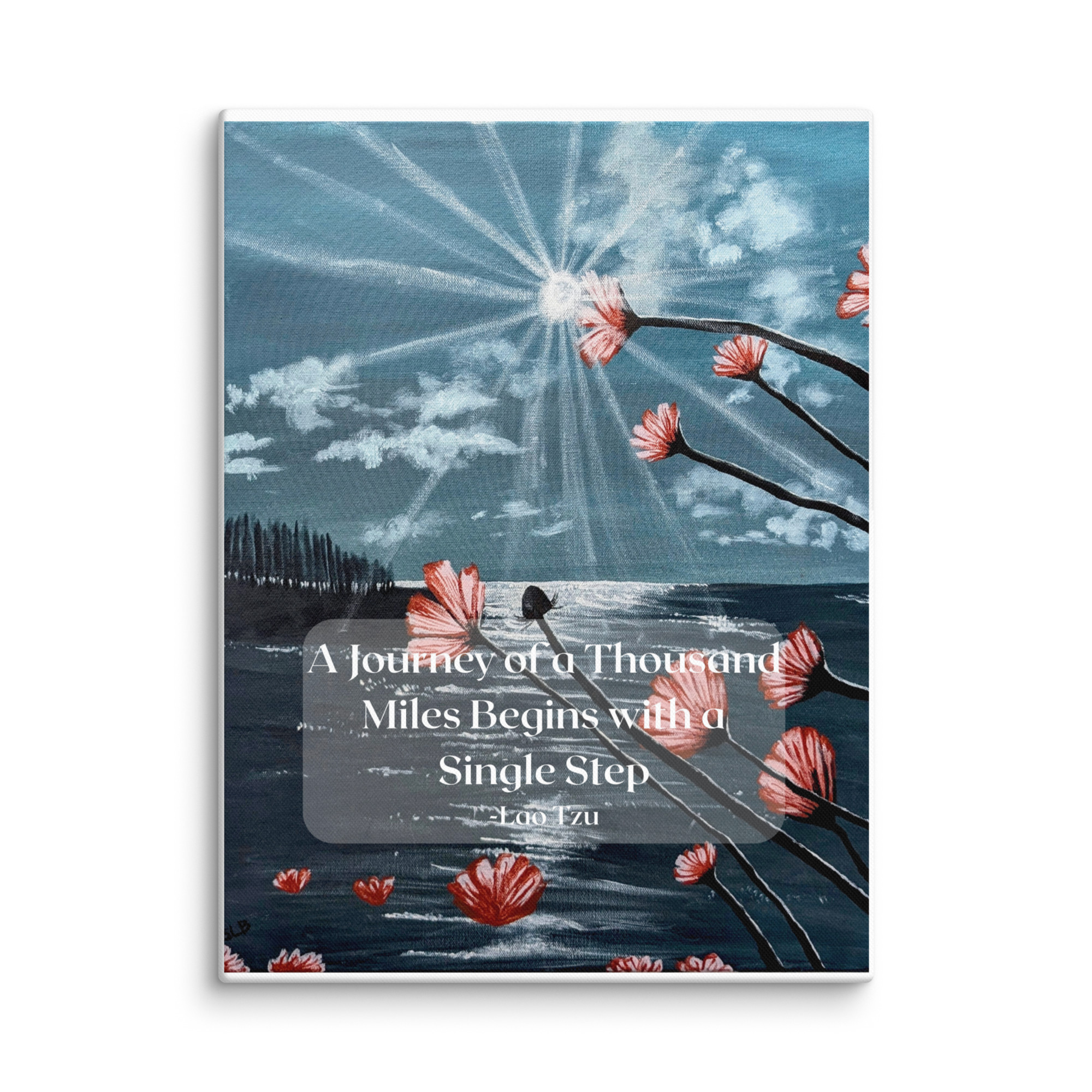 Motivational Quote Wall art on Canvas - A Journey - Image 4