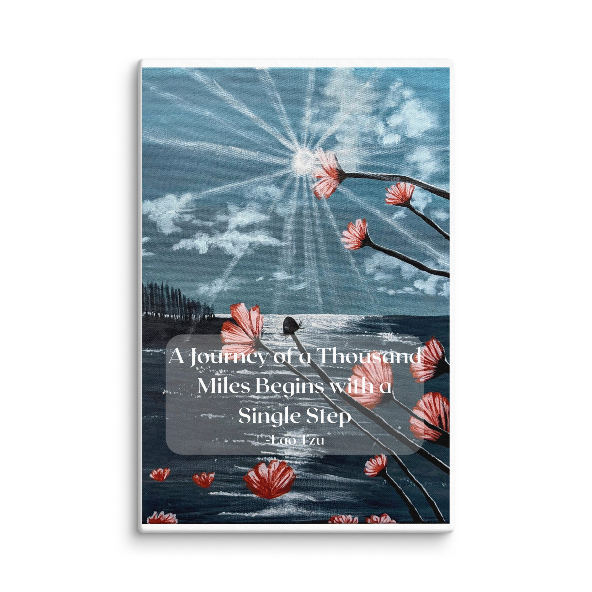 Motivational Quote Wall art on Canvas - A Journey - Image 5