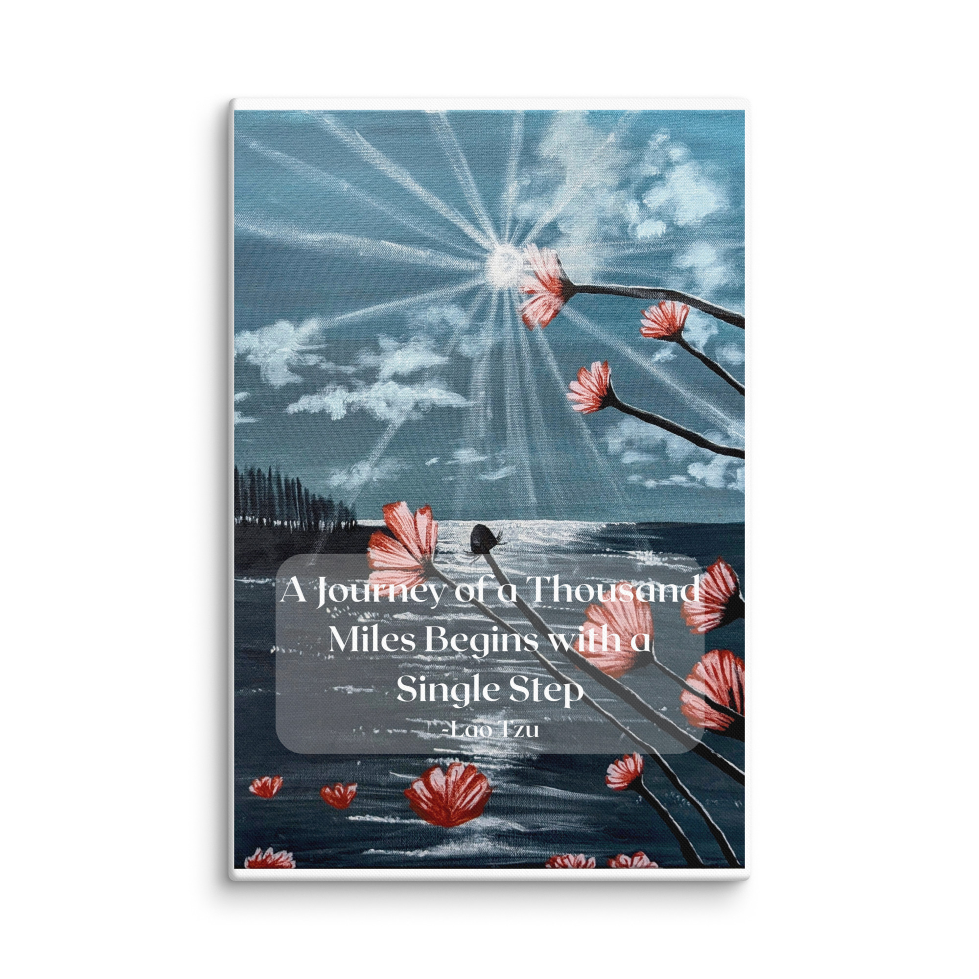 Motivational Quote Wall art on Canvas - A Journey - Image 6