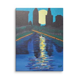 Wall Art on Canvas - Skyline Cleveland